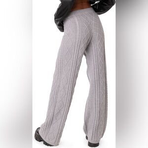 Edikted Kasey Cable Knit Cotton Pants Size M/L